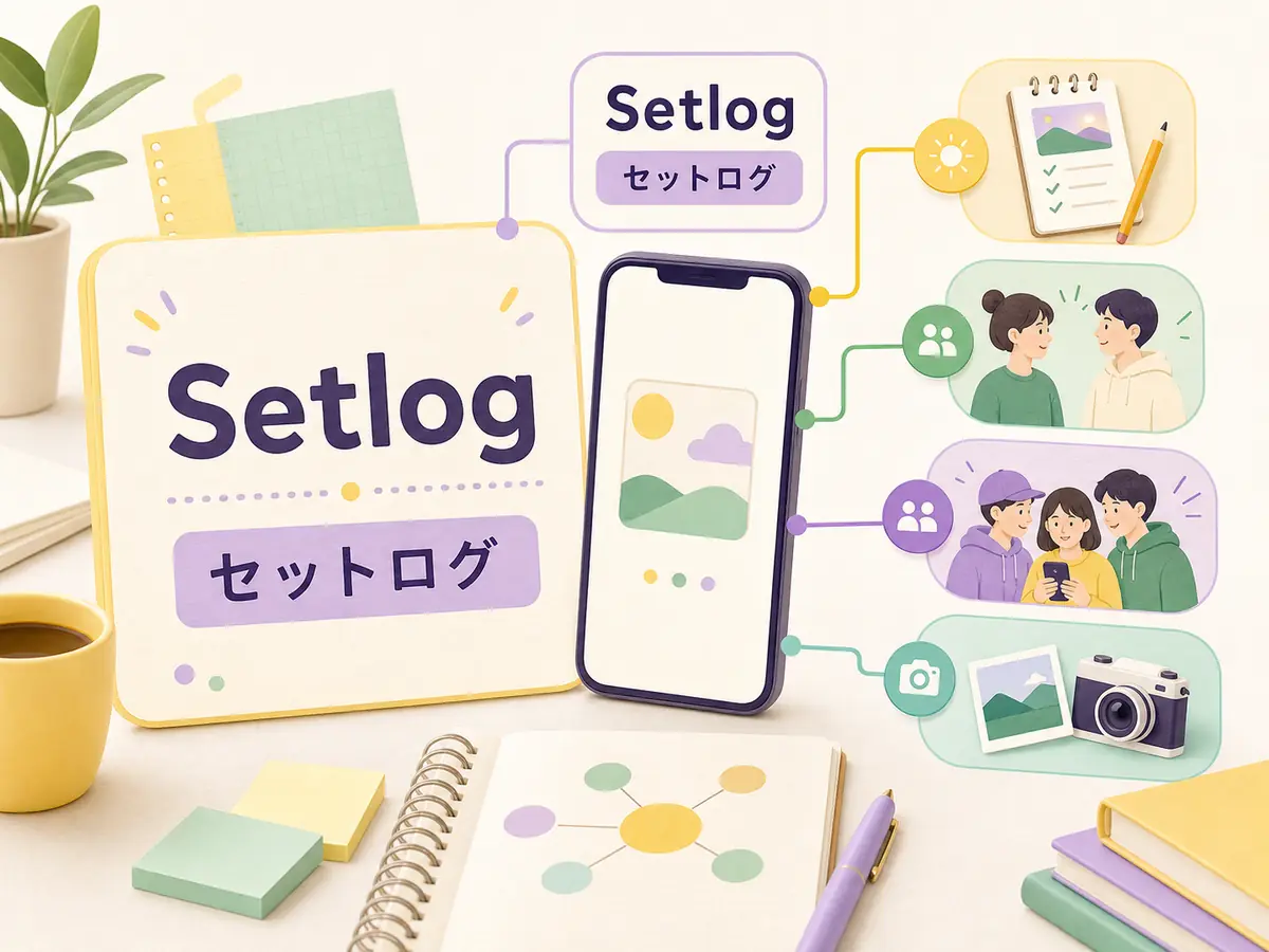 Setlog meaning guide explaining app background, daily moments, friends, group codes, and next guide paths